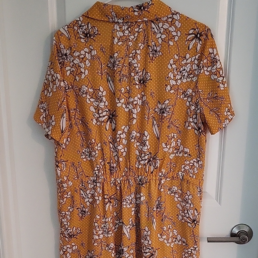 Elegant Floral Yellow Jumpsuit - Picture 5 of 5